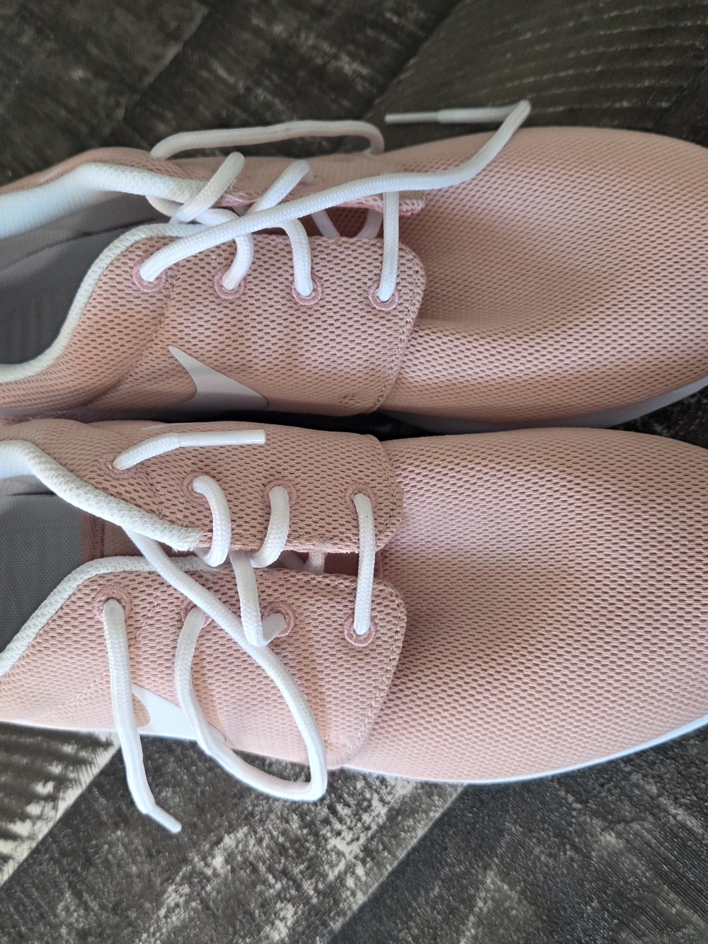 Nike Women's Light Pink Mesh Lace-Up Sneakers